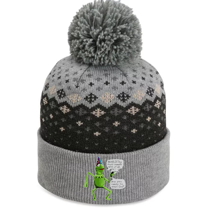 Funny Wizard Kermit Meme The Baniff Cuffed Pom Beanie