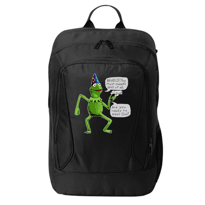 Funny Wizard Kermit Meme City Backpack