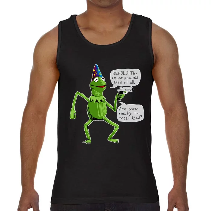 Funny Wizard Kermit Meme Comfort Colors® Tank Top