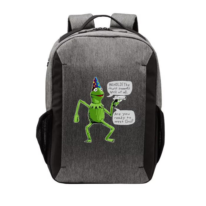 Funny Wizard Kermit Meme Vector Backpack