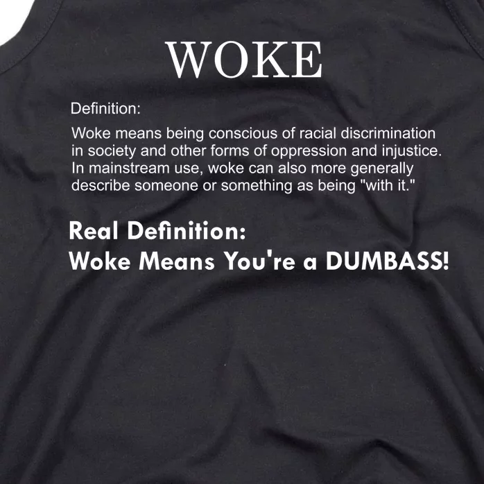 Funny Woke Real Definition Tank Top