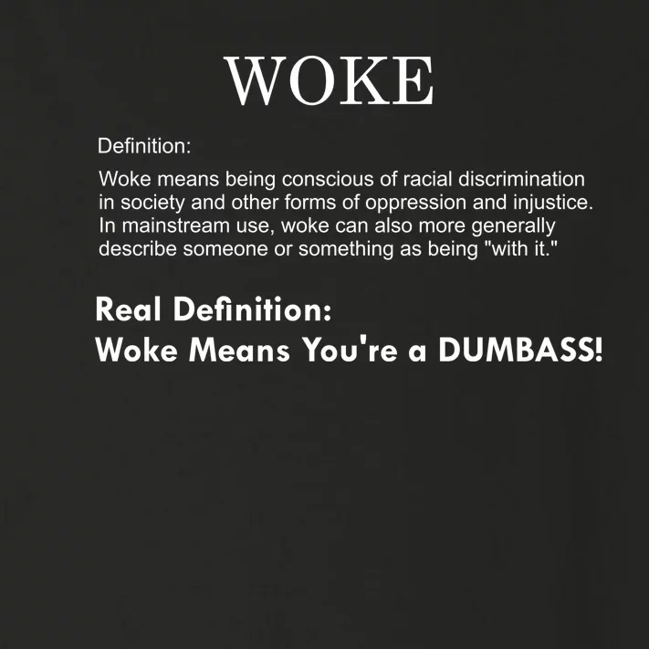 Funny Woke Real Definition Toddler Long Sleeve Shirt