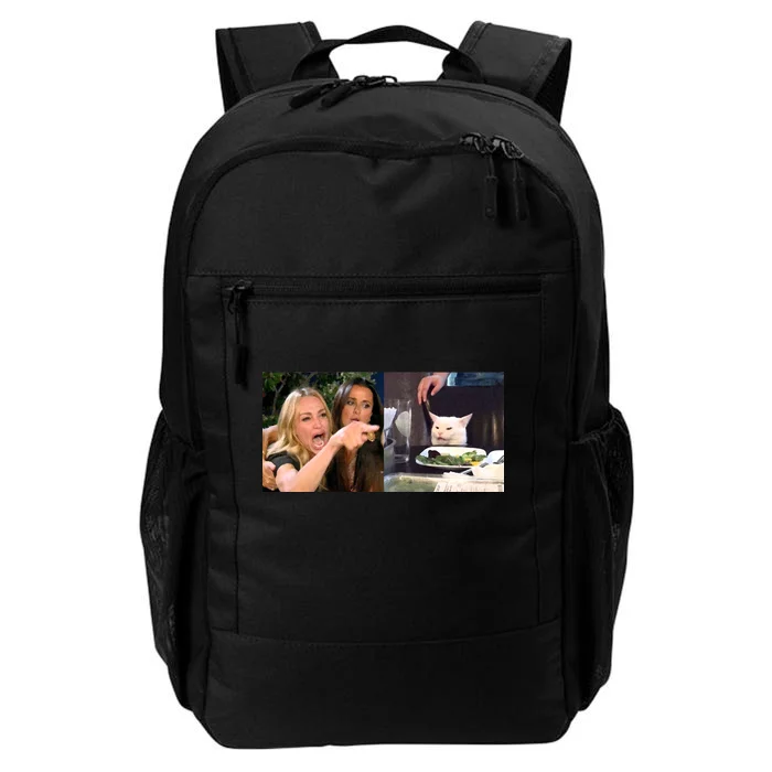 Funny Woman Yelling At Cat Meme Daily Commute Backpack