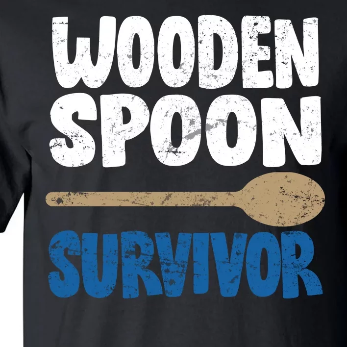 Funny Wooden Spoon Survivor Distressed Tall T-Shirt