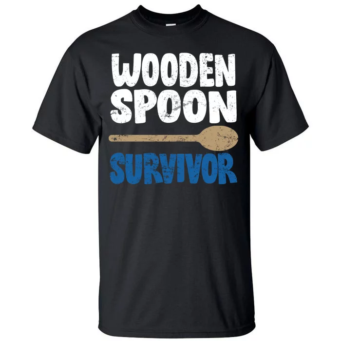 Funny Wooden Spoon Survivor Distressed Tall T-Shirt