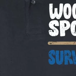 Funny Wooden Spoon Survivor Distressed Softstyle Adult Sport Polo