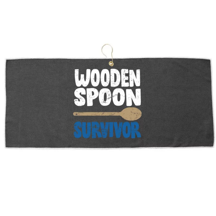 Funny Wooden Spoon Survivor Distressed Large Microfiber Waffle Golf Towel