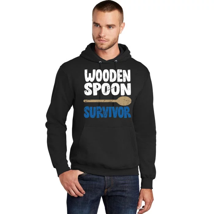 Funny Wooden Spoon Survivor Distressed Tall Hoodie