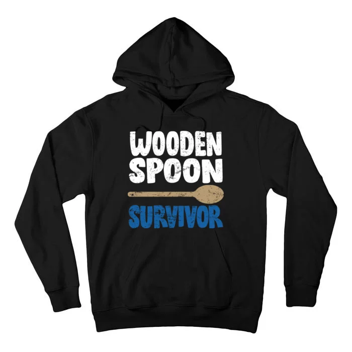 Funny Wooden Spoon Survivor Distressed Tall Hoodie