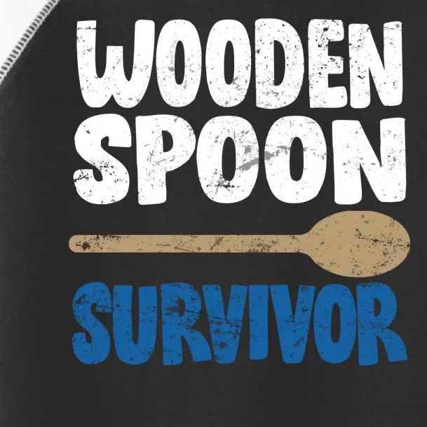 Funny Wooden Spoon Survivor Distressed Toddler Fine Jersey T-Shirt