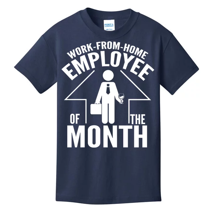 Funny Work From Home Employee Of The Month Kids T-Shirt