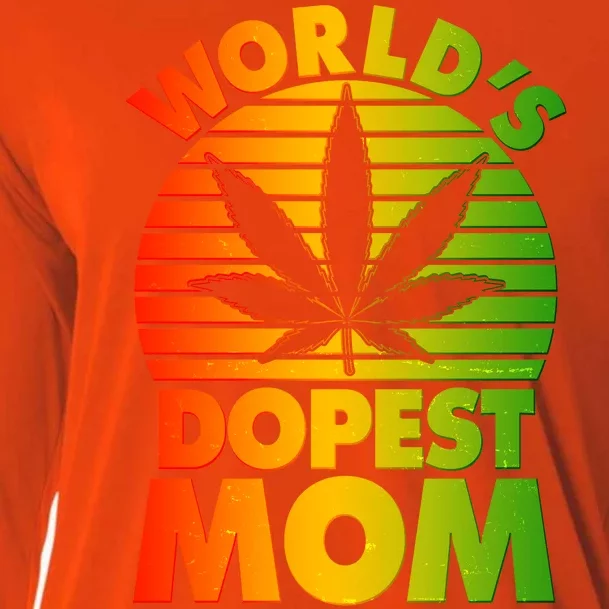 Funny World's Dopest Mom Cooling Performance Long Sleeve Crew