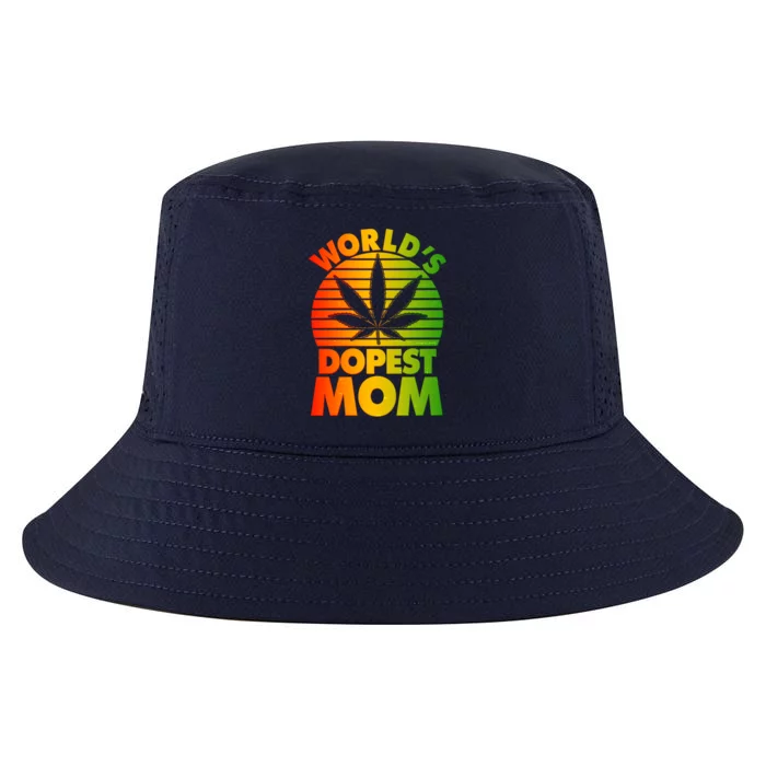 Funny World's Dopest Mom Cool Comfort Performance Bucket Hat