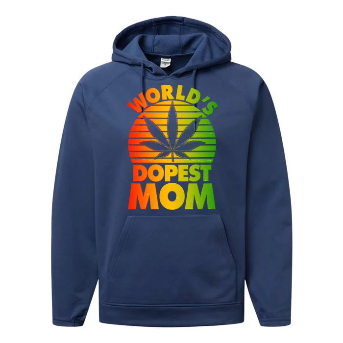 Funny World's Dopest Mom Performance Fleece Hoodie