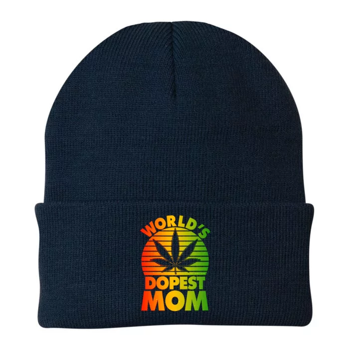 Funny World's Dopest Mom Knit Cap Winter Beanie