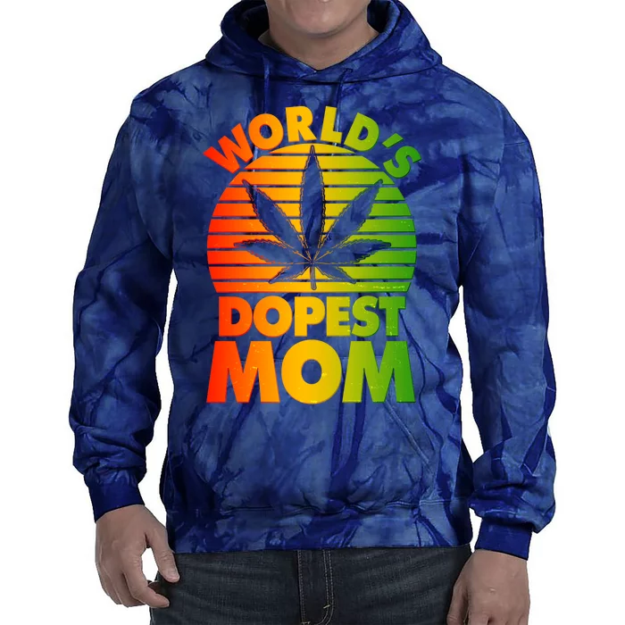 Funny World's Dopest Mom Tie Dye Hoodie