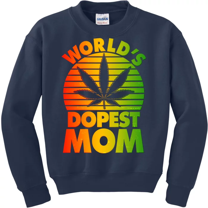 Funny World's Dopest Mom Kids Sweatshirt