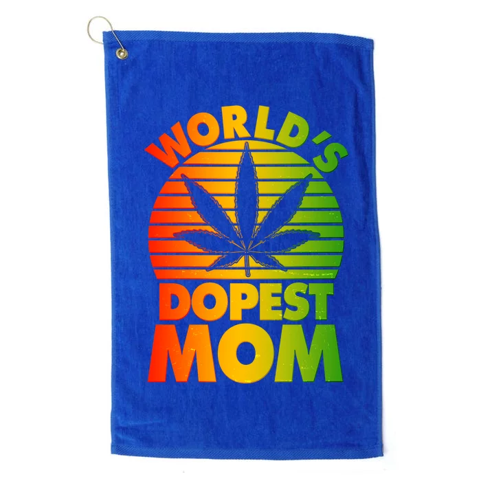 Funny World's Dopest Mom Platinum Collection Golf Towel