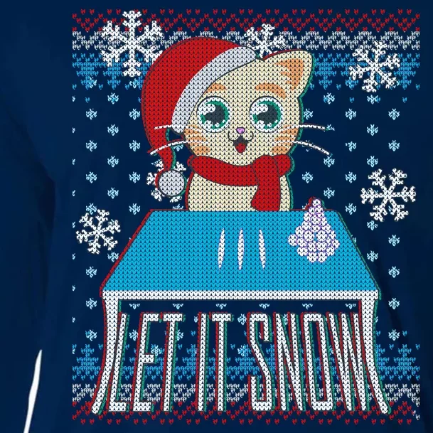 Funny X-Mas Let It Snow Cat Ugly Christmas Sweater Cooling Performance Long Sleeve Crew