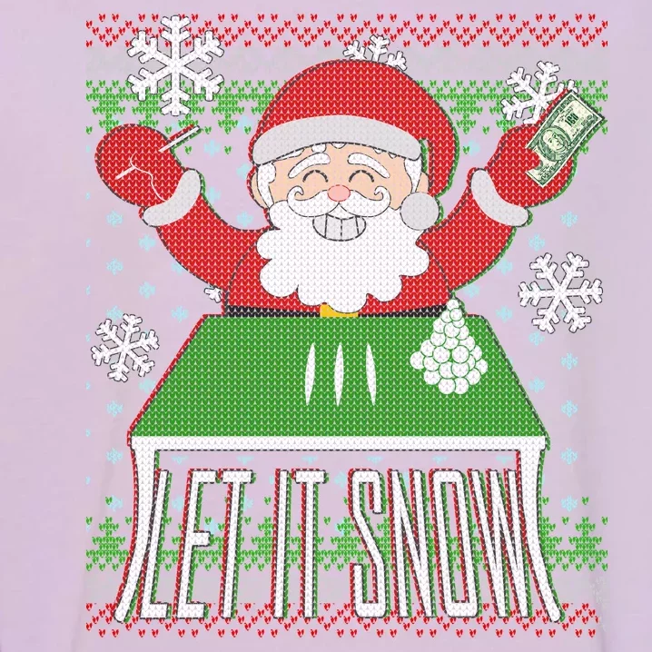 Funny X-Mas Let It Snow Santa Ugly Christmas Sweater Garment-Dyed Sweatshirt