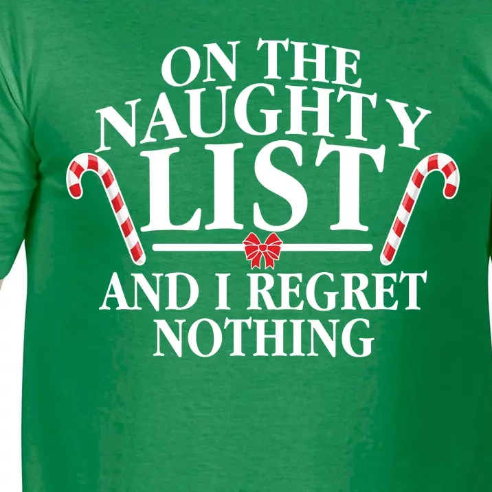 Funny X-Mas On the Naughty List I Regret Nothing Comfort Colors T-Shirt