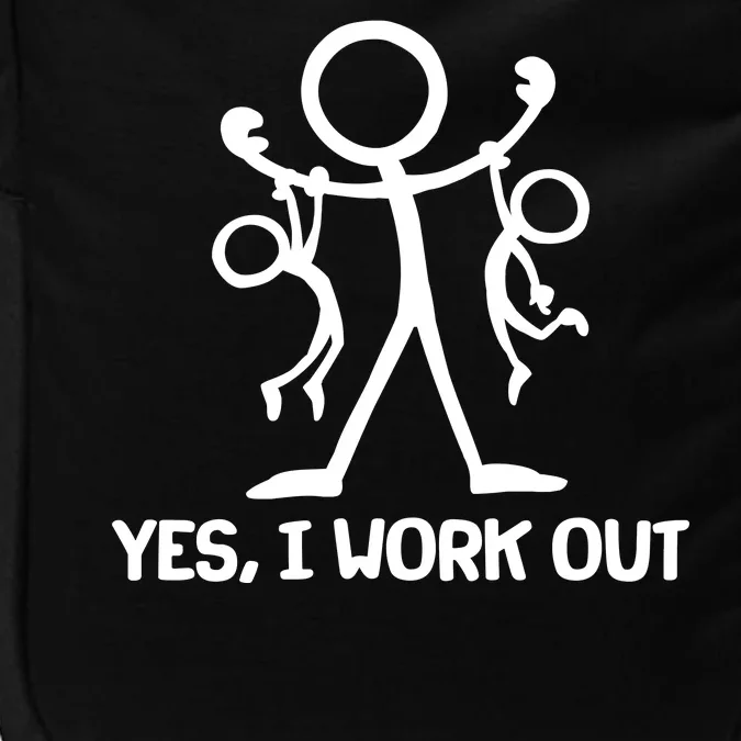 Funny Yes I Work Out Parents and Kids Impact Tech Backpack