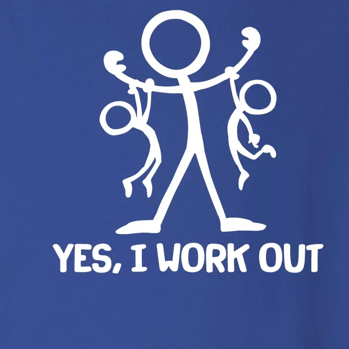 Funny Yes I Work Out Parents and Kids Toddler Long Sleeve Shirt