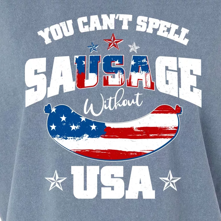 Funny You Can't Spell Sausage Without USA Garment-Dyed Women's Muscle Tee