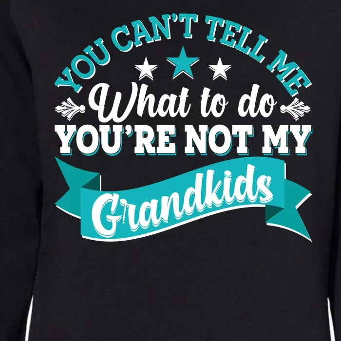 Funny You Can't Tell Me What to do You're Not My Grandkids Womens California Wash Sweatshirt