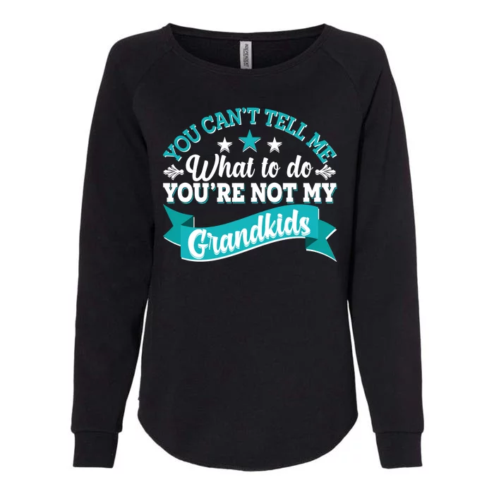 Funny You Can't Tell Me What to do You're Not My Grandkids Womens California Wash Sweatshirt