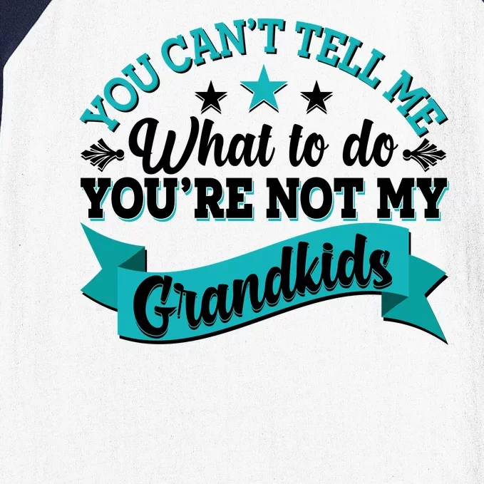 Funny You Can't Tell Me What to do You're Not My Grandkids Baseball Sleeve Shirt