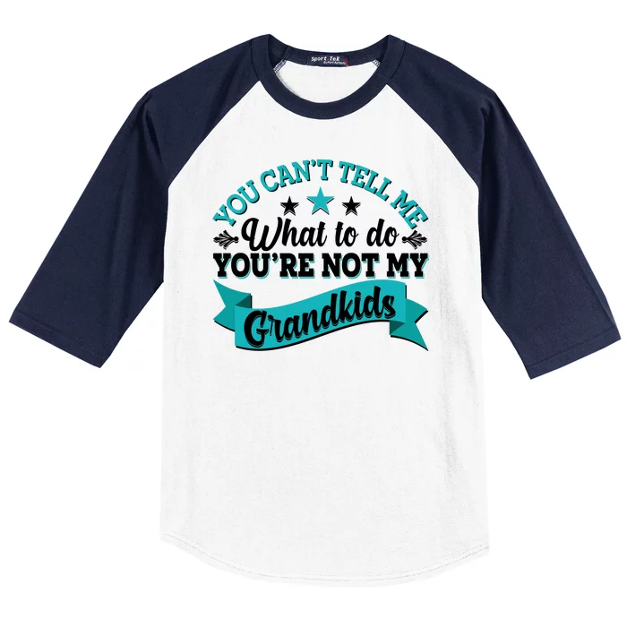 Funny You Can't Tell Me What to do You're Not My Grandkids Baseball Sleeve Shirt