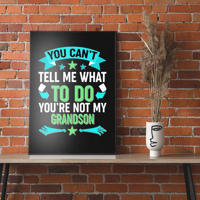 Funny You Can't Tell Me What to do You're Not My Grandson Poster