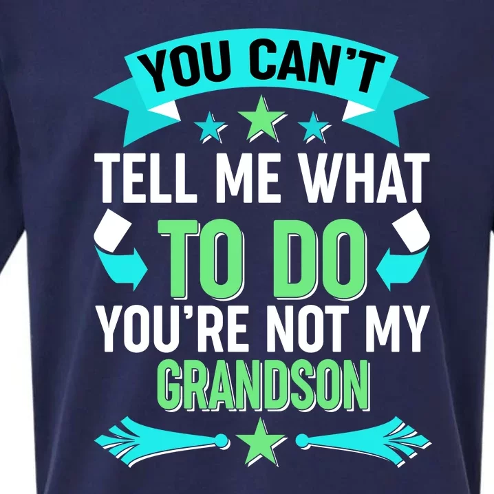 Funny You Can't Tell Me What to do You're Not My Grandson Sueded Cloud Jersey T-Shirt