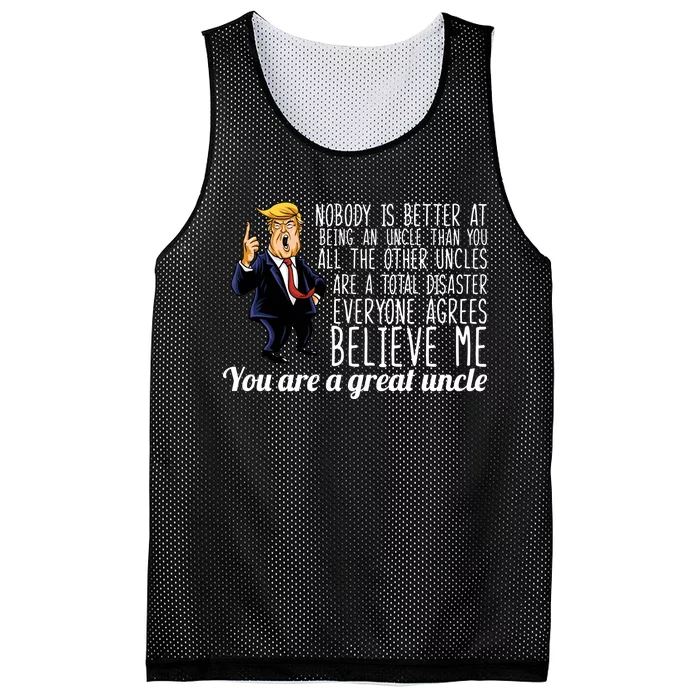 Funny Your A Great Uncle Donald Trump Mesh Reversible Basketball Jersey Tank