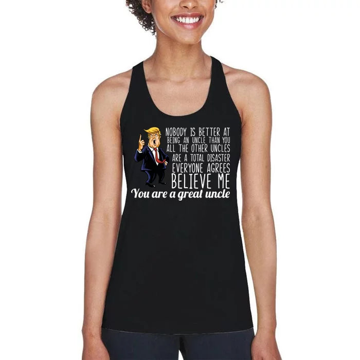 Funny Your A Great Uncle Donald Trump Women's Racerback Tank