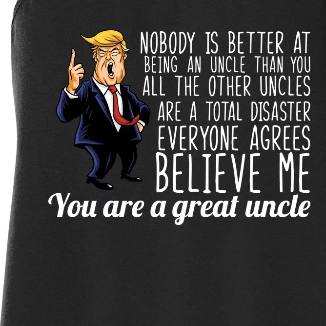 Funny Your A Great Uncle Donald Trump Women's Racerback Tank