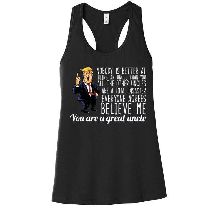 Funny Your A Great Uncle Donald Trump Women's Racerback Tank