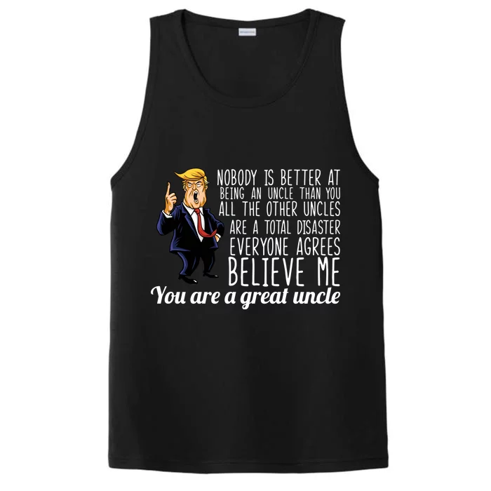 Funny Your A Great Uncle Donald Trump Performance Tank