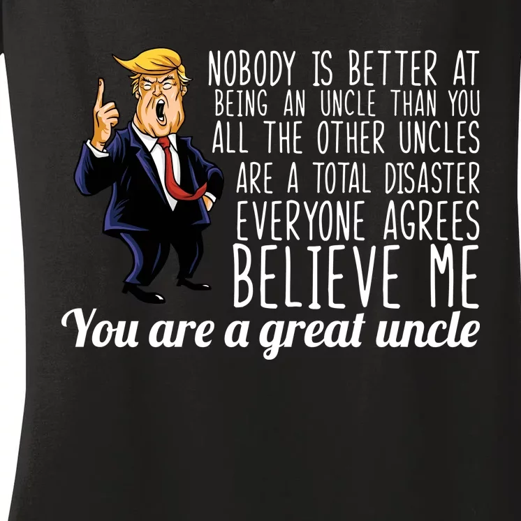 Funny Your A Great Uncle Donald Trump Women's V-Neck T-Shirt