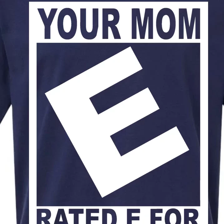 Funny Your Mom Rated E For Everyone Sueded Cloud Jersey T-Shirt