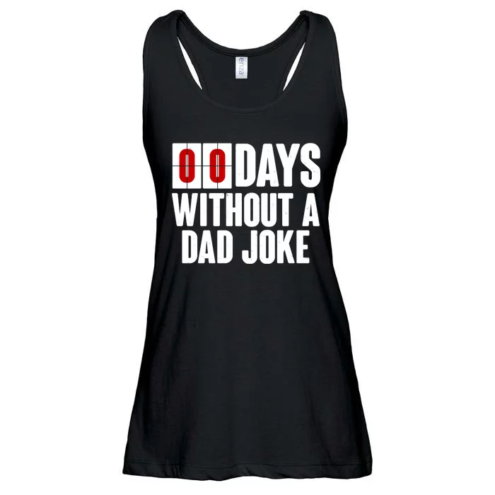 Funny Zero 0 Days Without A Dad Joke Ladies Essential Flowy Tank