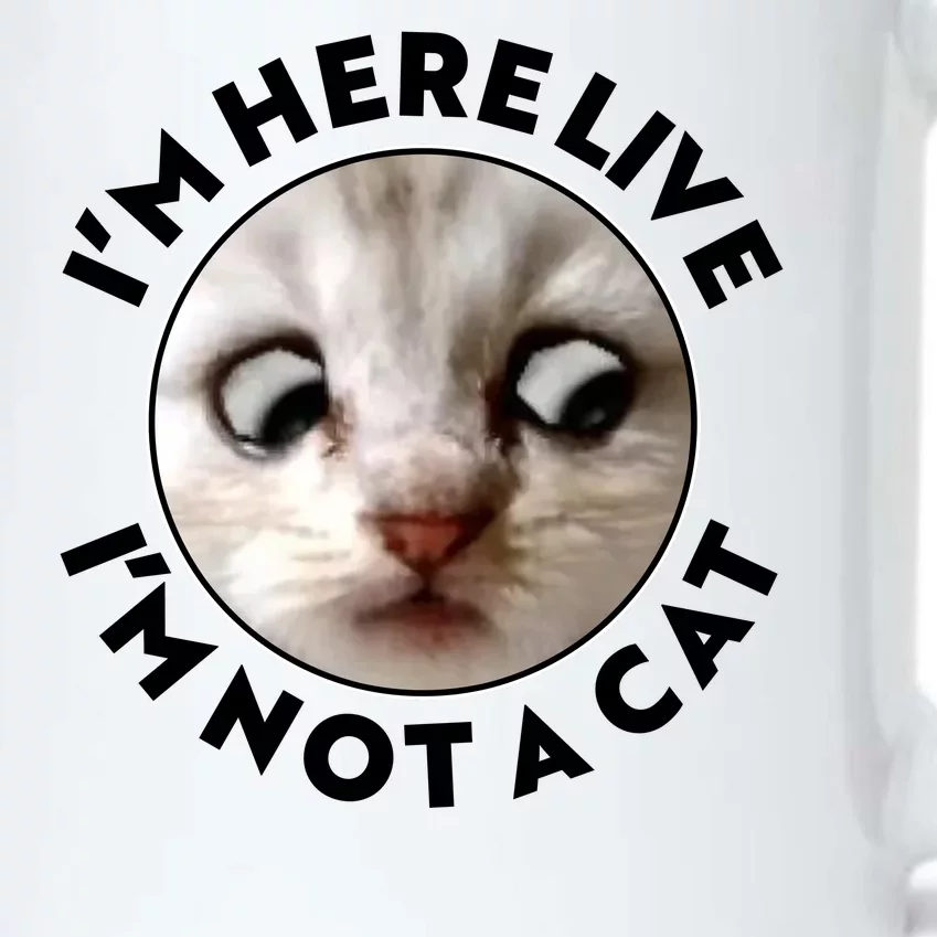 Funny Zoom Lawyer Cat Meme I'm Here Live I'm Not A Cat Black Color Changing Mug