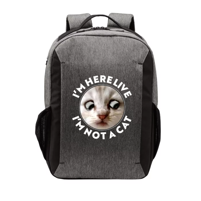 Funny Zoom Lawyer Cat Meme I'm Here Live I'm Not A Cat Vector Backpack