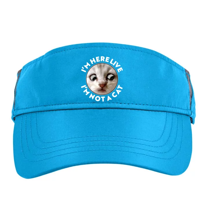 Funny Zoom Lawyer Cat Meme I'm Here Live I'm Not A Cat Adult Drive Performance Visor