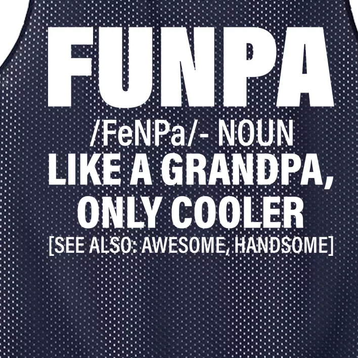 Funpa Like A Grandpa Only Cooler Mesh Reversible Basketball Jersey Tank