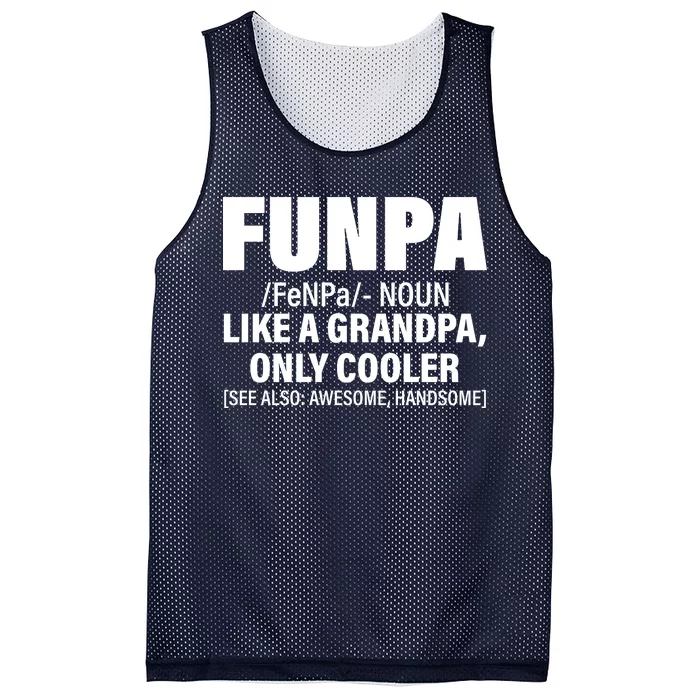 Funpa Like A Grandpa Only Cooler Mesh Reversible Basketball Jersey Tank