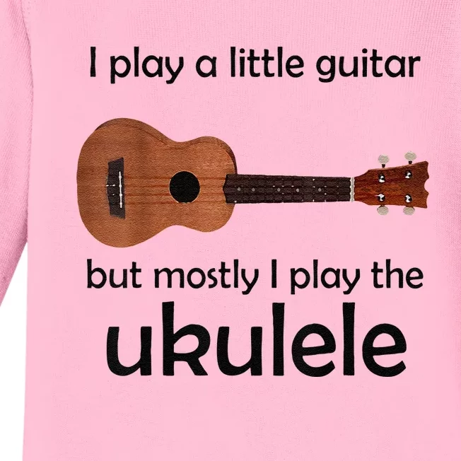 Funny Ukulele Pun Little Guitar Baby Long Sleeve Bodysuit