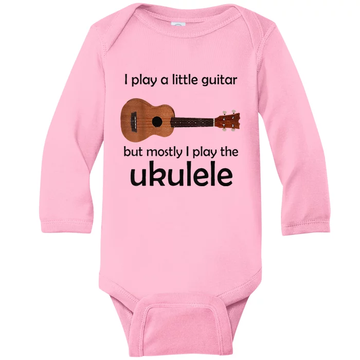 Funny Ukulele Pun Little Guitar Baby Long Sleeve Bodysuit