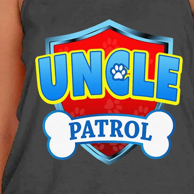 Funny Uncle Patrol Dog Mom Dad Women's Knotted Racerback Tank